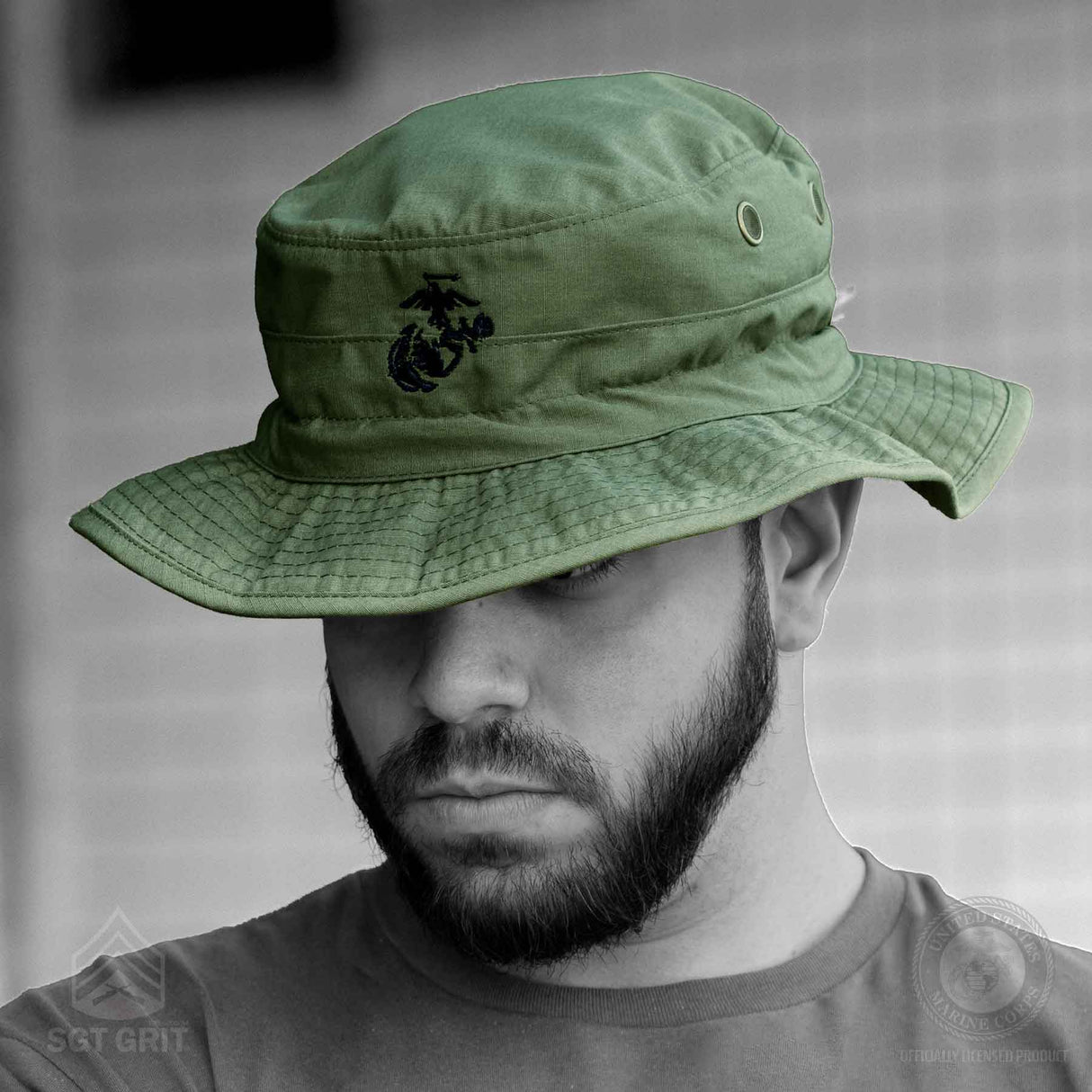 Eagle, Globe, and Anchor Boonie – OD Green - SGT GRIT