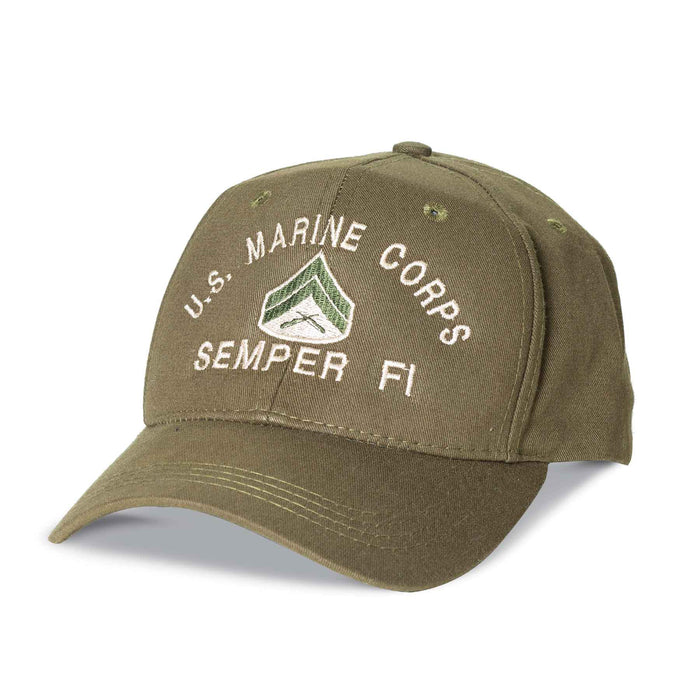 USMC Custom Rank and Insignia Hat- Personalized - SGT GRIT