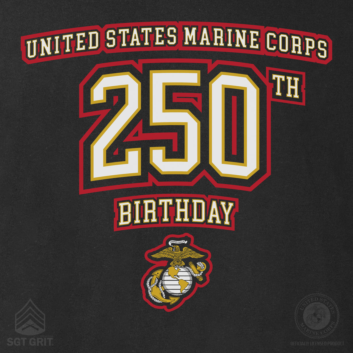 USMC 250th Birthday Athletic Hoodie - SGT GRIT