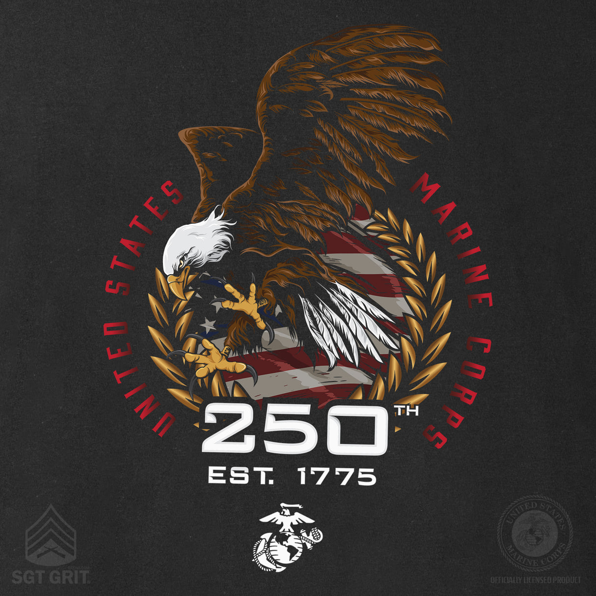 USMC 250th Anniversary Eagle Hoodie - SGT GRIT
