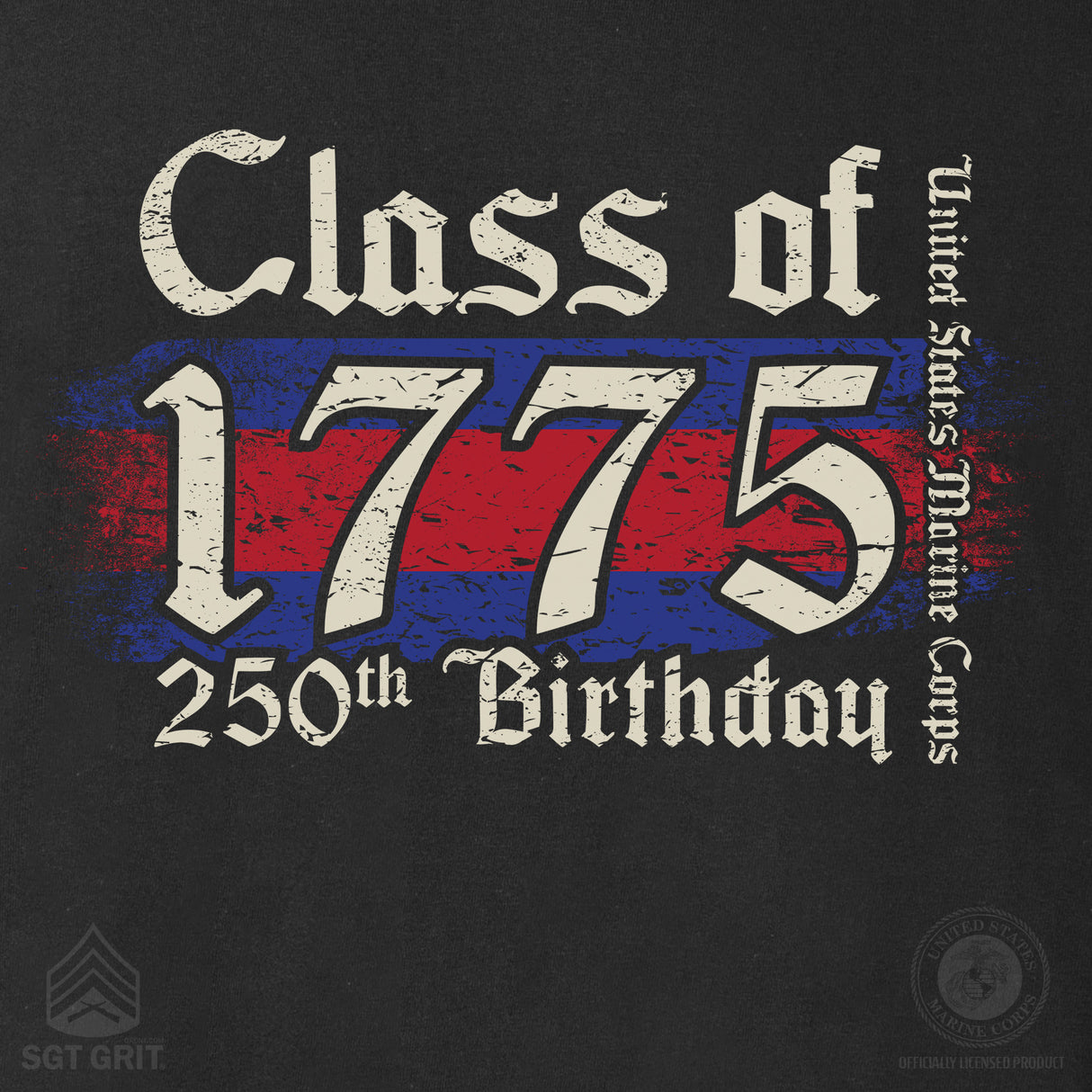 USMC 250th Birthday Class of 1775 Hoodie - SGT GRIT