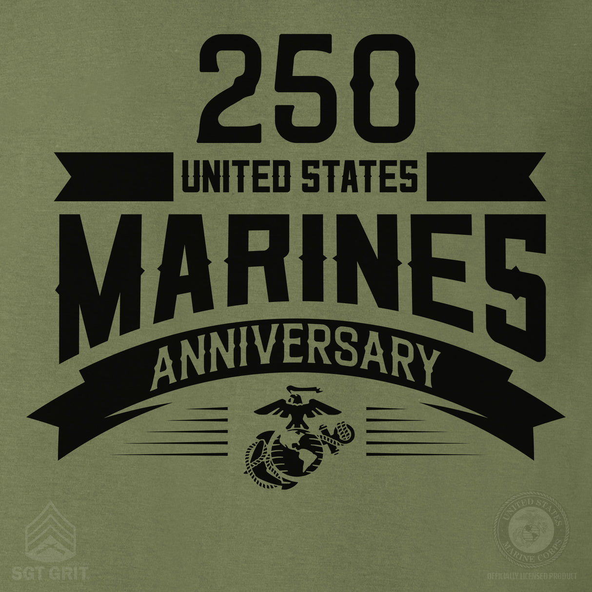 USMC 250th Anniversary Ribbon Long Sleeve Shirt - SGT GRIT