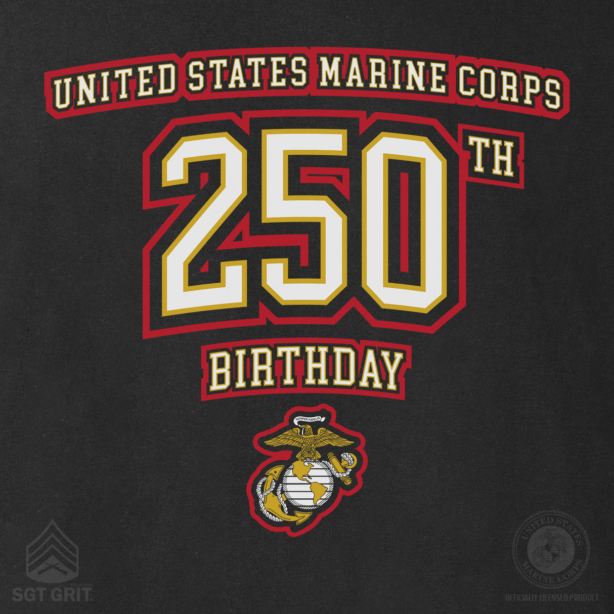 USMC 250th Birthday Athletic Long Sleeve Shirt - SGT GRIT