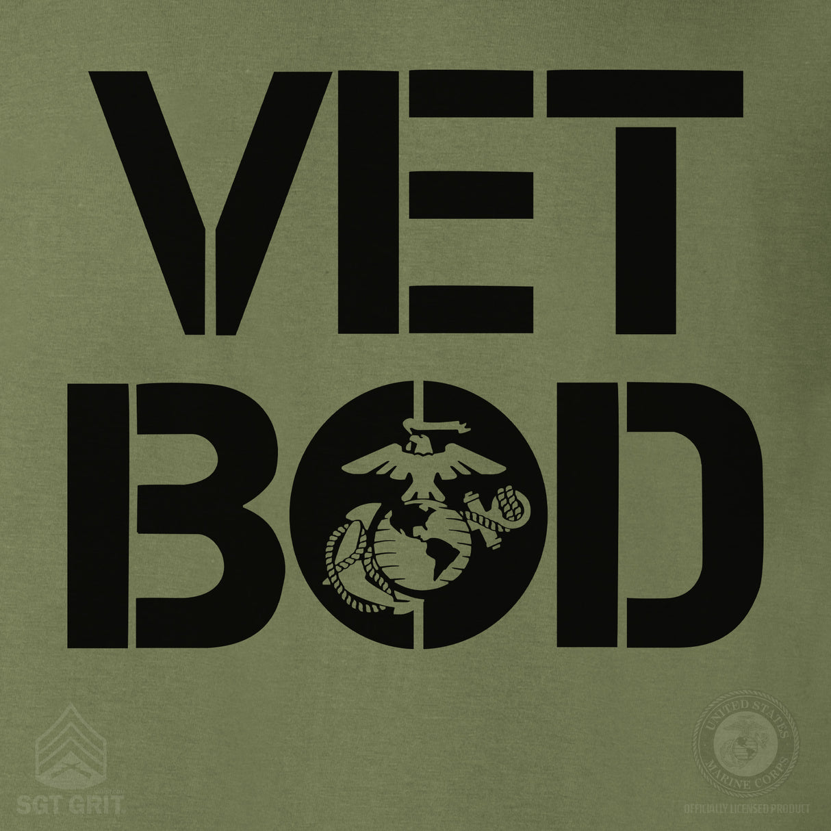 Vet Bod Long Sleeve T-Shirt- OD Green - SGT GRIT