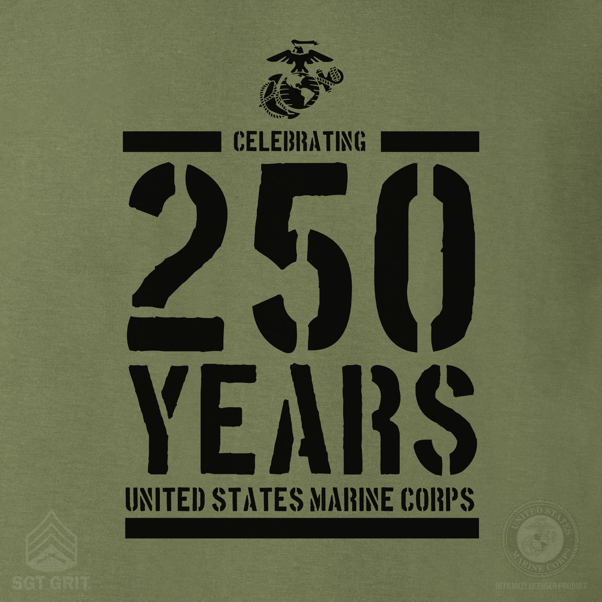 USMC Celebrating 250 Years Long Sleeve Shirt - SGT GRIT