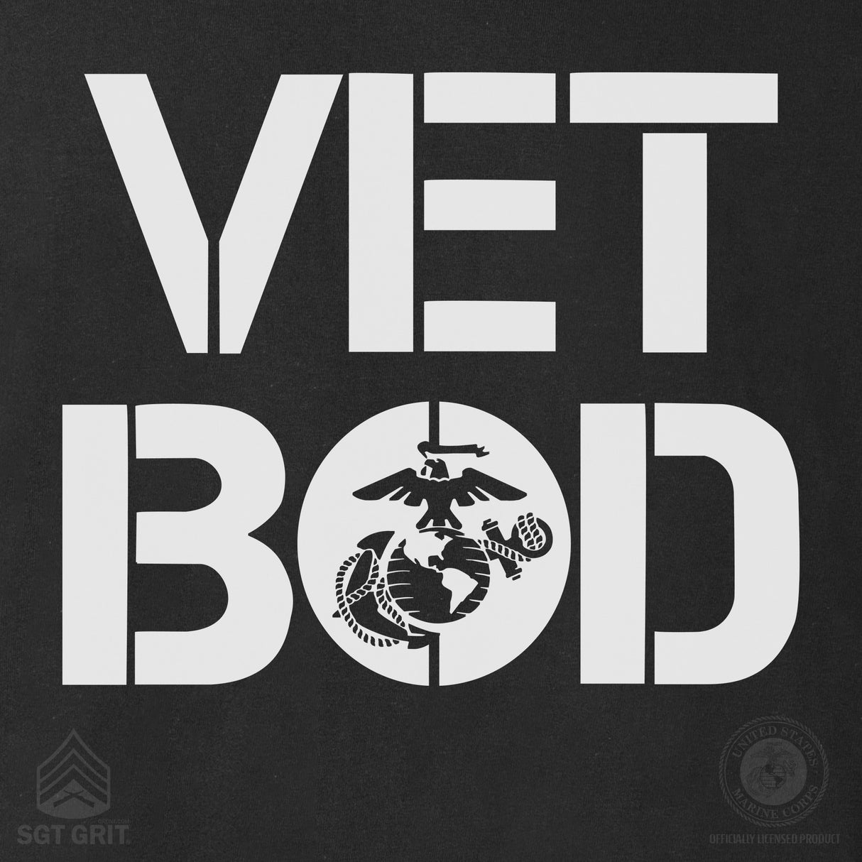 Vet Bod Long Sleeve T-Shirt- Black - SGT GRIT