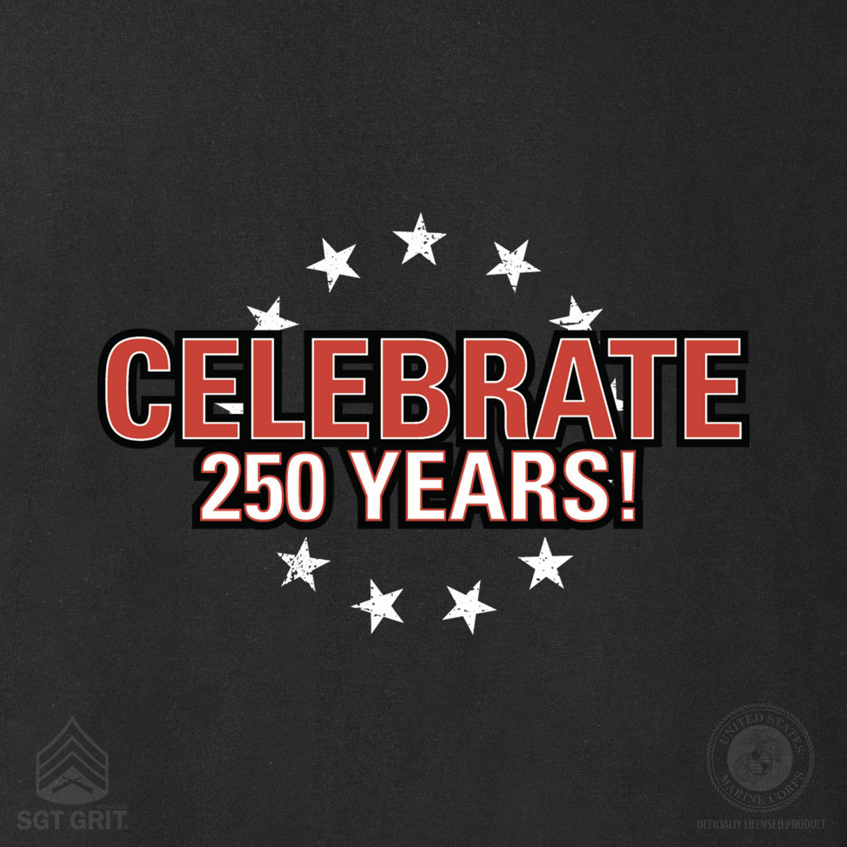 I Want You to Celebrate 250 Years Long Sleeve T-Shirt - Back Design - SGT GRIT