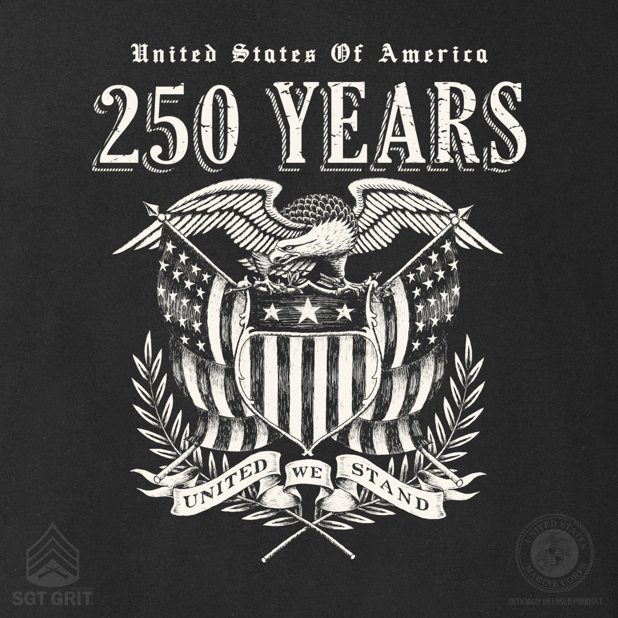 250 Years United We Stand Long Sleeve T-Shirt - SGT GRIT