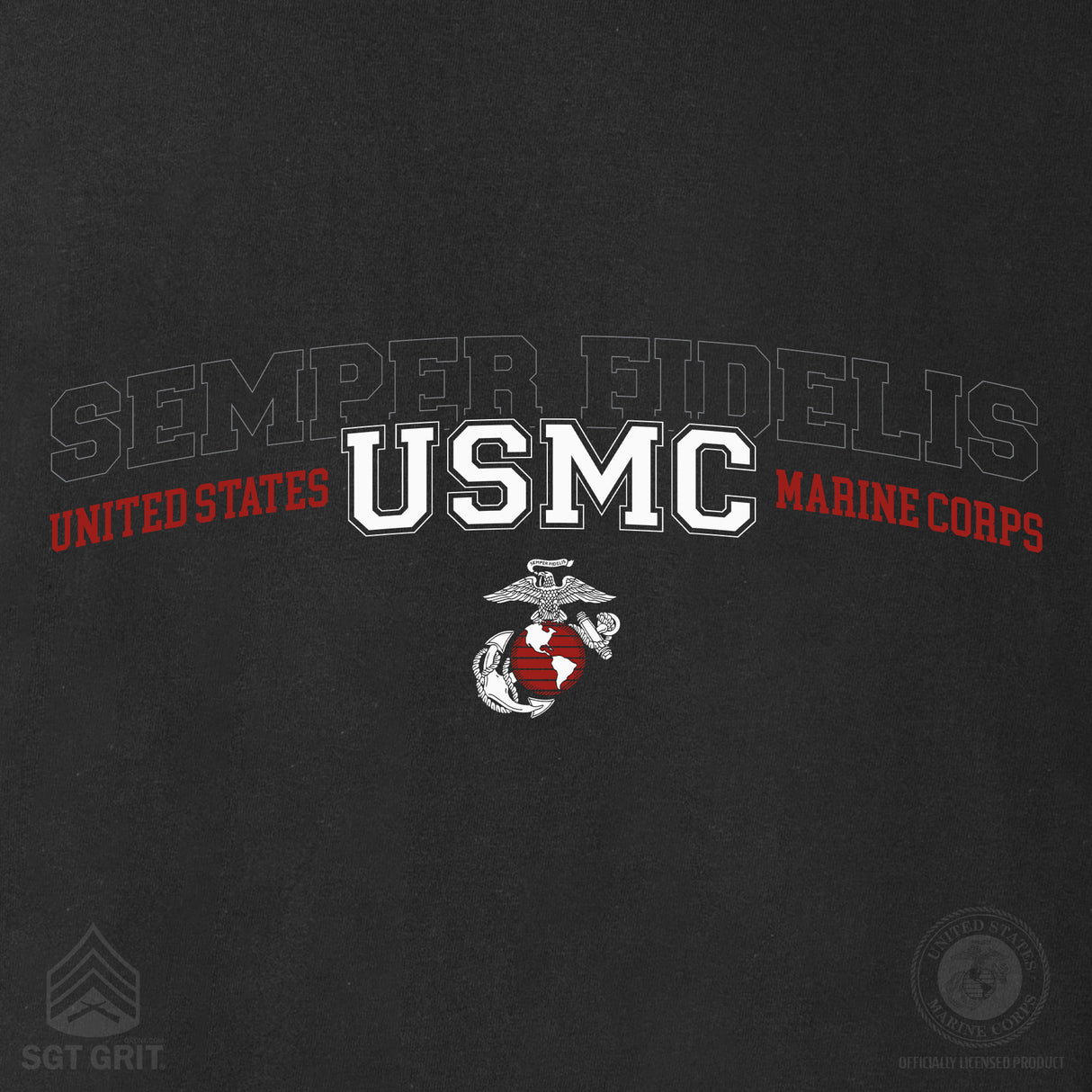 Semper Fidelis United States Marine Corps Long Sleeve T-Shirt - SGT GRIT