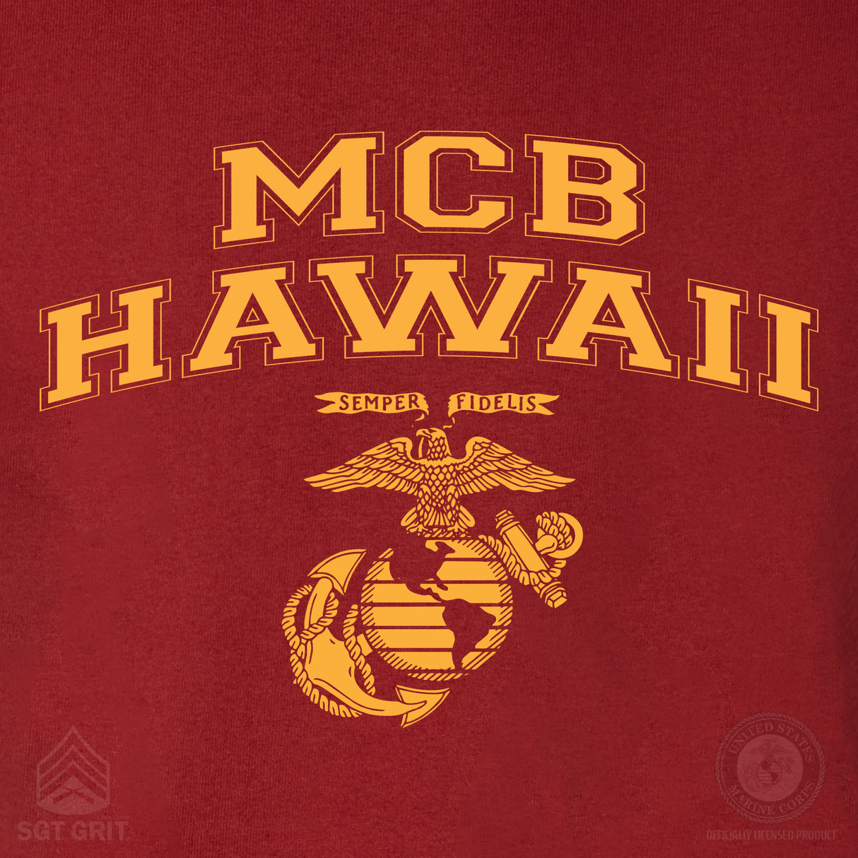 Marine Corps Base Collegiate EGA T-Shirt - SGT GRIT