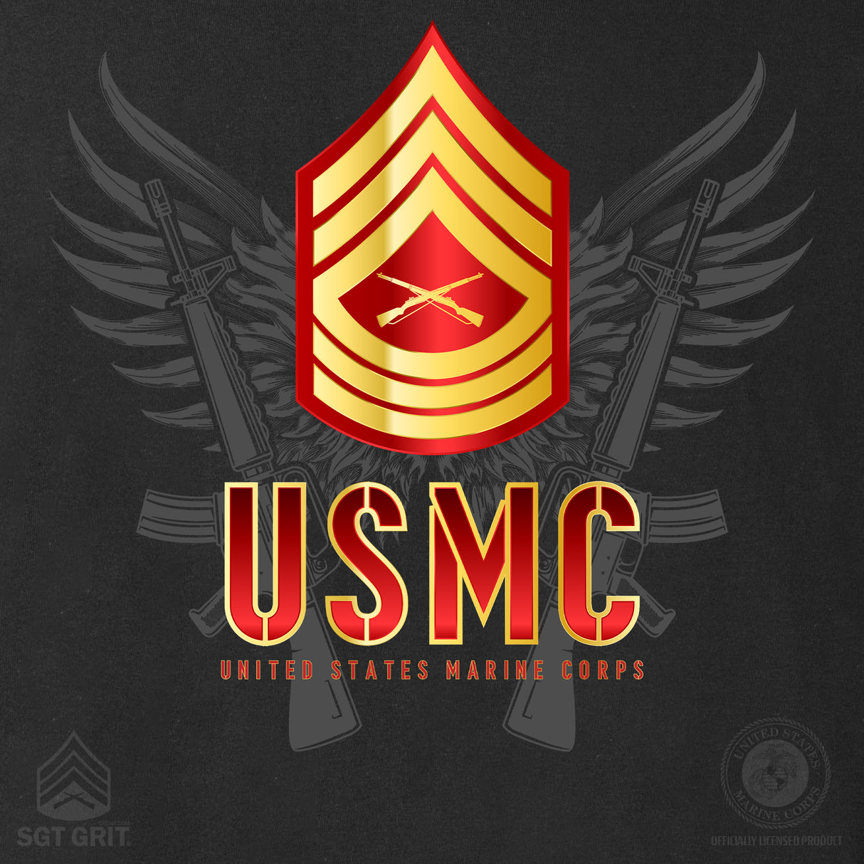 Personalized USMC Rank T-Shirt - SGT GRIT