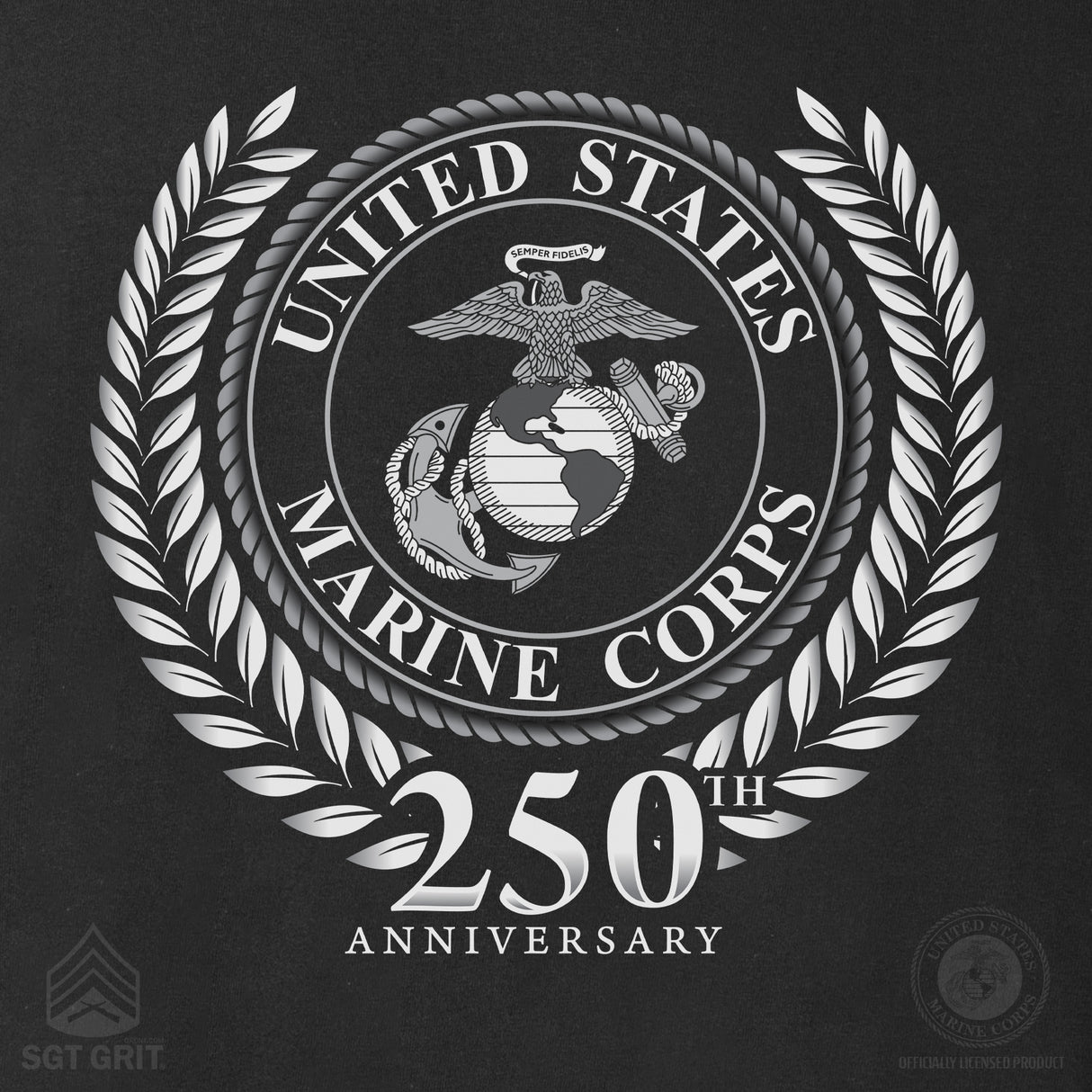 USMC 250th Anniversary Grayscale Sweatshirt - SGT GRIT