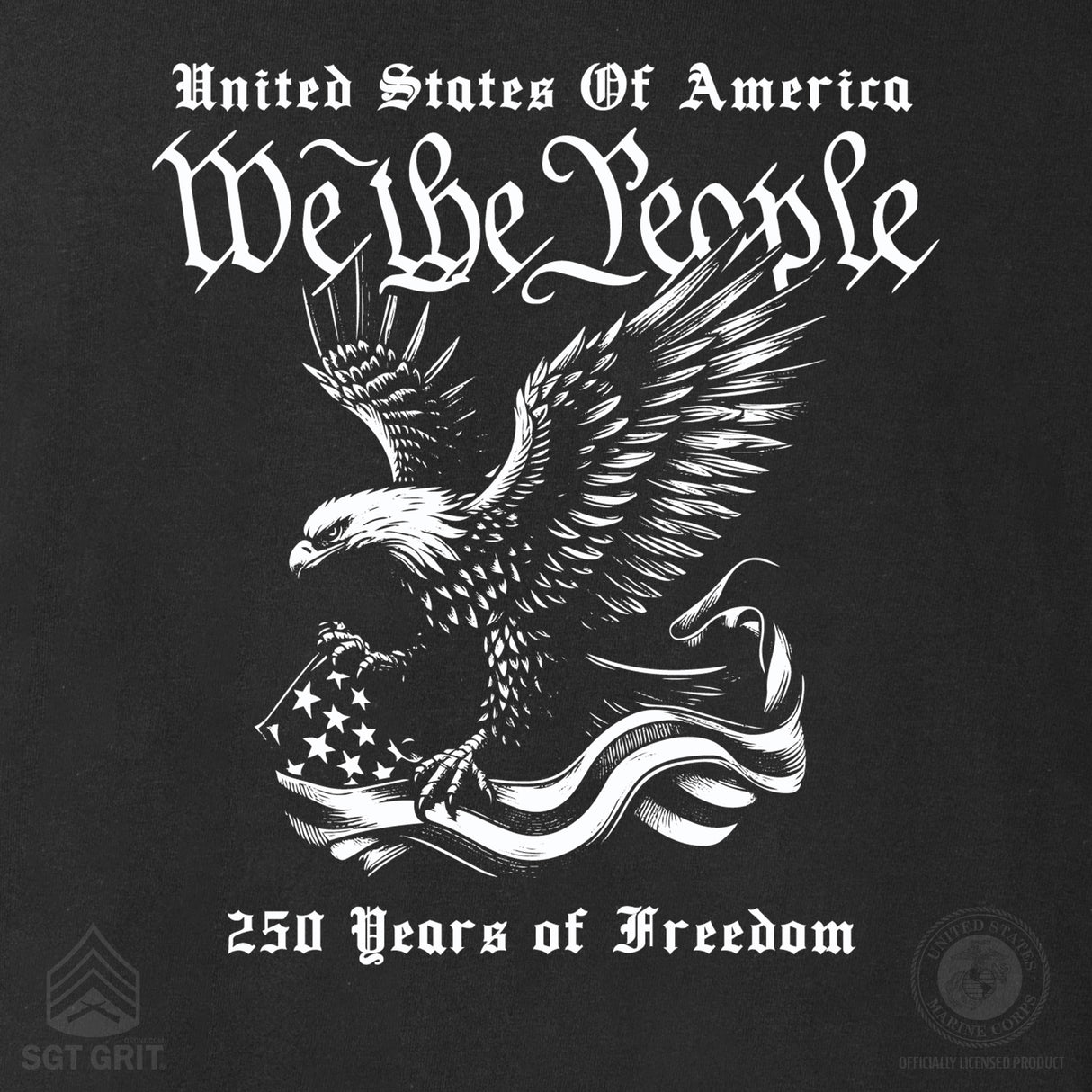 We The People 250 Years Eagle Sweatshirt- Back Design - SGT GRIT