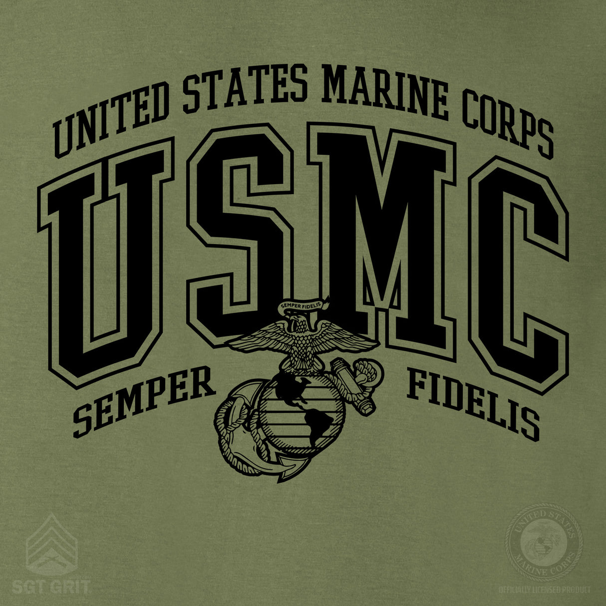 USMC Bold Collegiate Sweatshirt - SGT GRIT