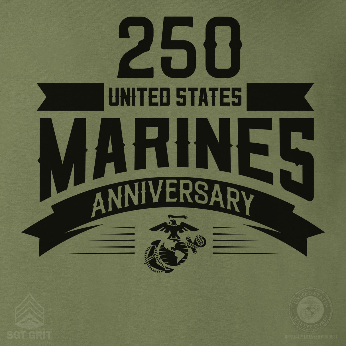 USMC 250th Anniversary Ribbon T-Shirt - SGT GRIT