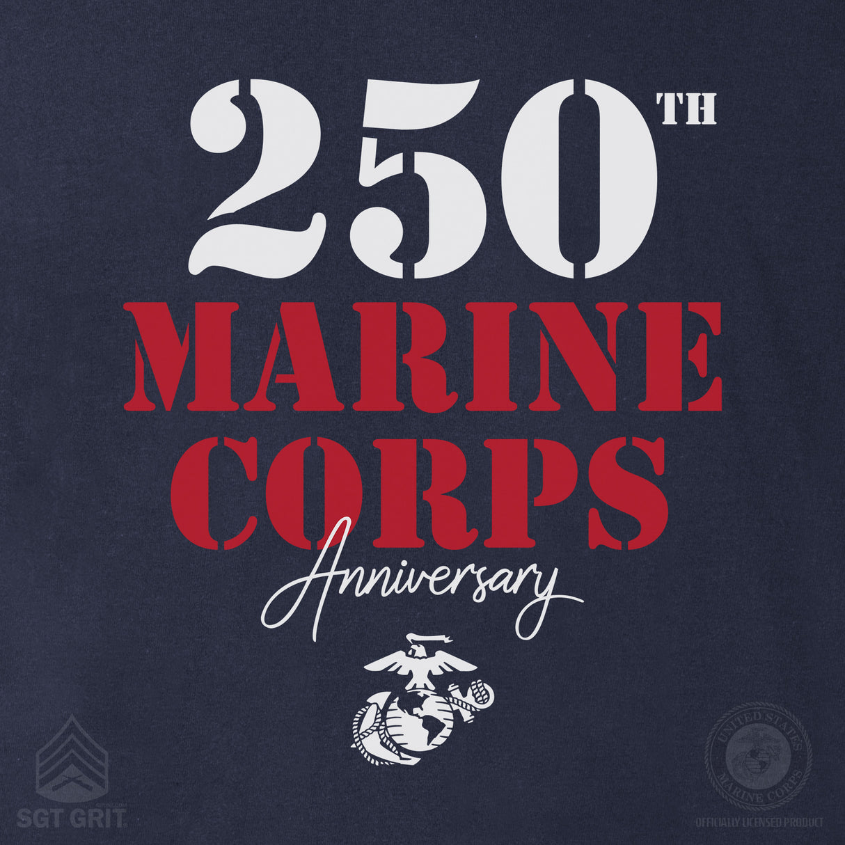 USMC 250th Anniversary Stencil T-Shirt - SGT GRIT