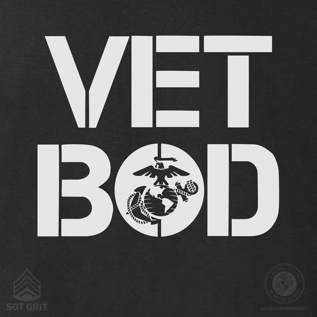 Vet Bod T-Shirt- Black - SGT GRIT