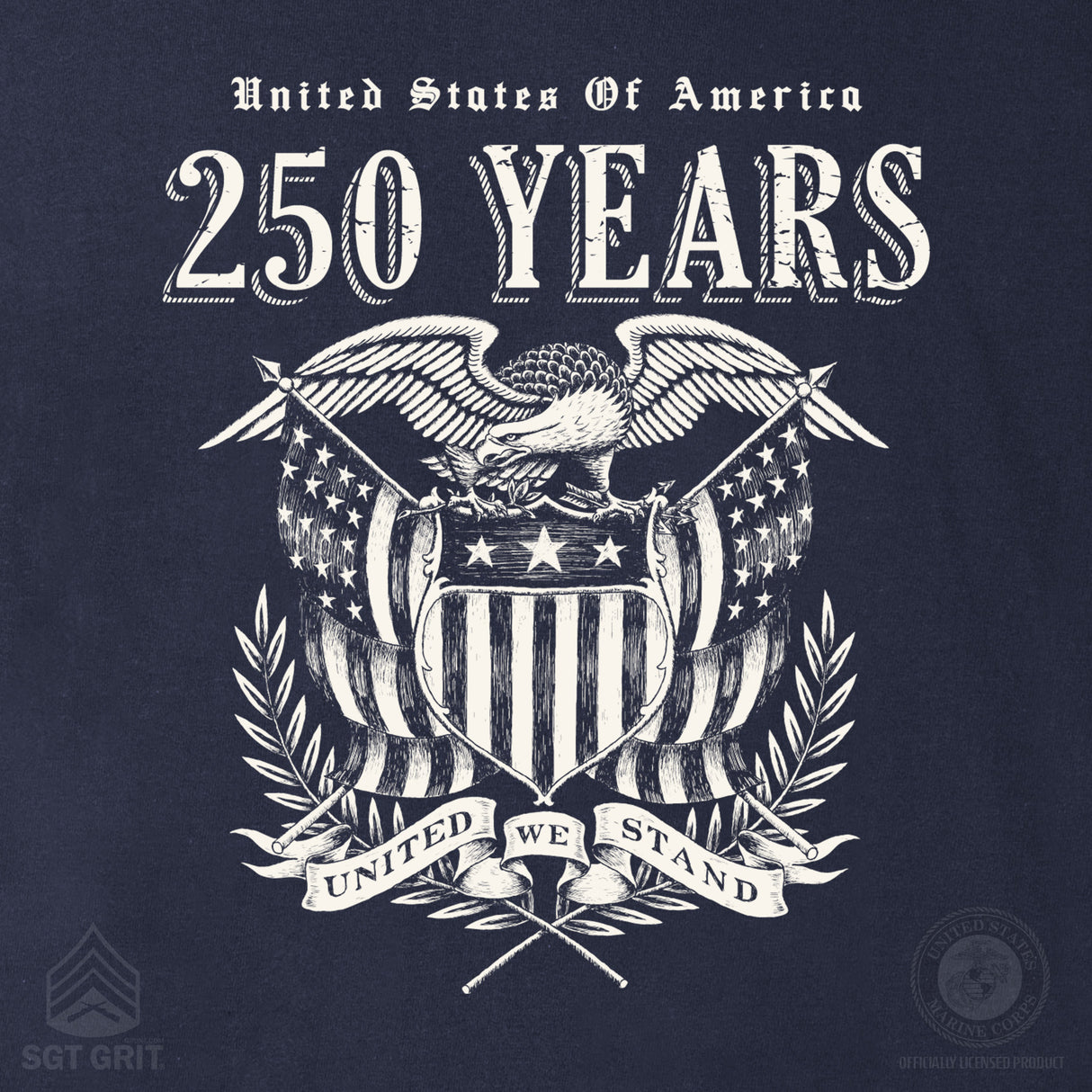 250 Years United We Stand T-Shirt - SGT GRIT