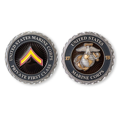 USMC Private First Class Rank Challenge Coin - SGT GRIT
