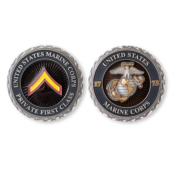 USMC Private First Class Rank Challenge Coin - SGT GRIT