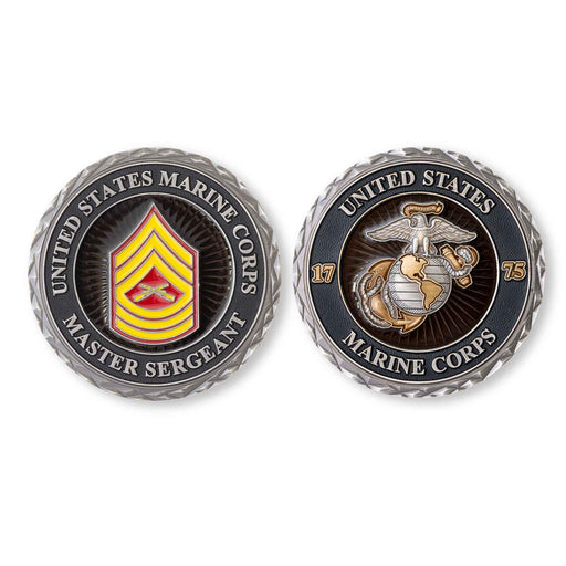 USMC Master Sergeant Rank Challenge Coin - SGT GRIT