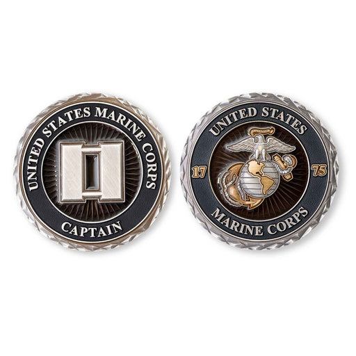 USMC Captain Rank Challenge Coin - SGT GRIT