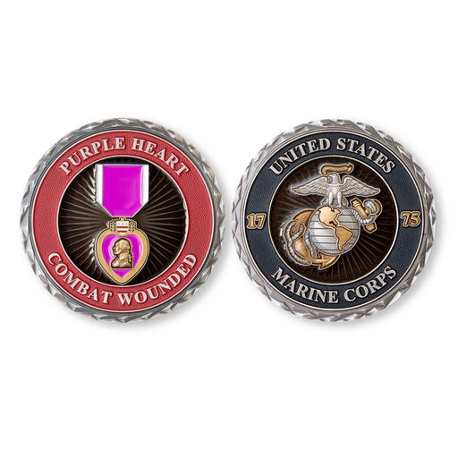USMC Purple Heart Challenge Coin - SGT GRIT