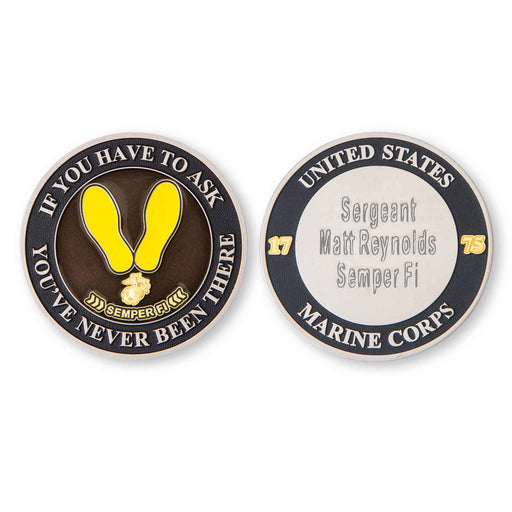 Yellow Footprints Customizable Challenge Coin - SGT GRIT