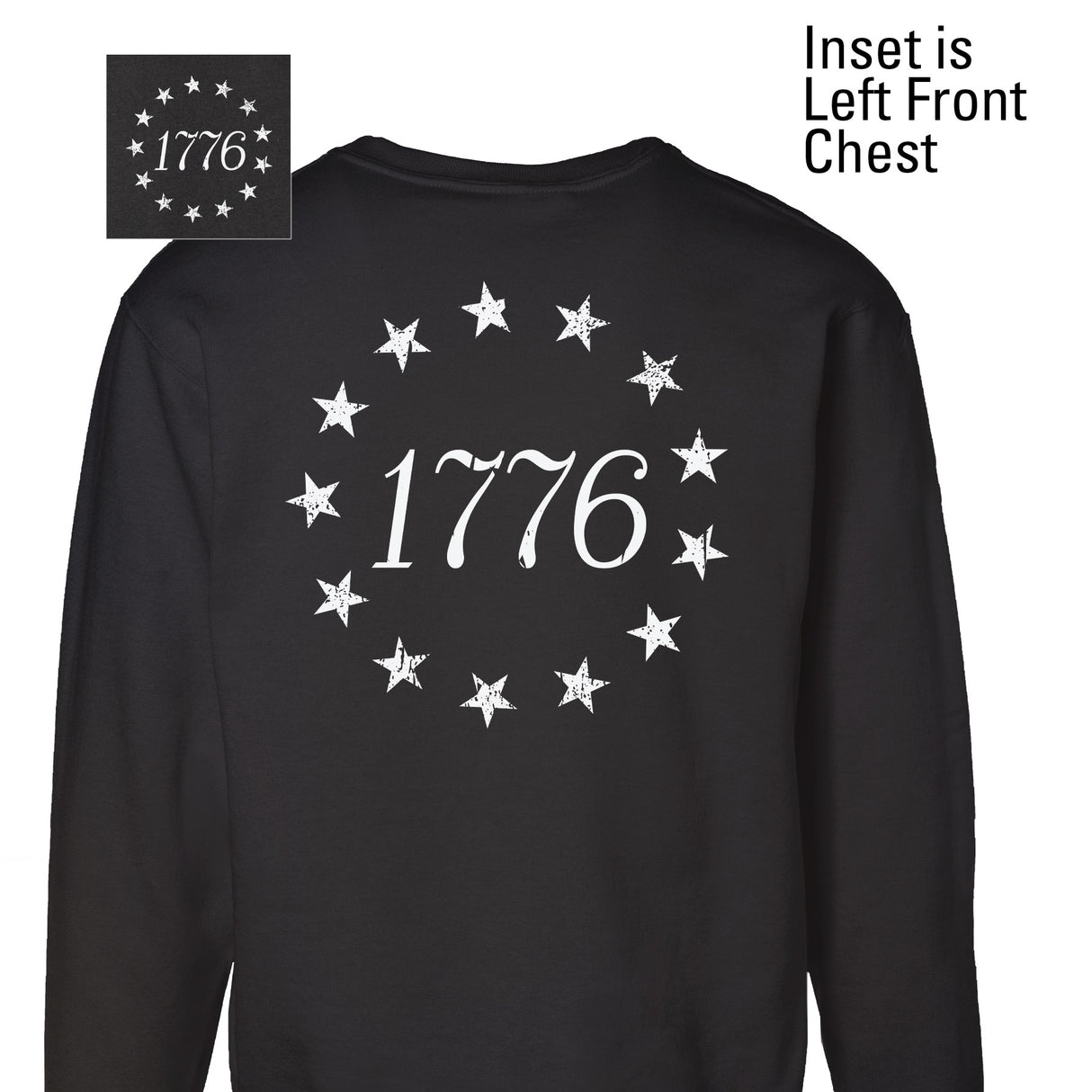 1776 Betsy Ross Flag Sweatshirt - Back Design - SGT GRIT