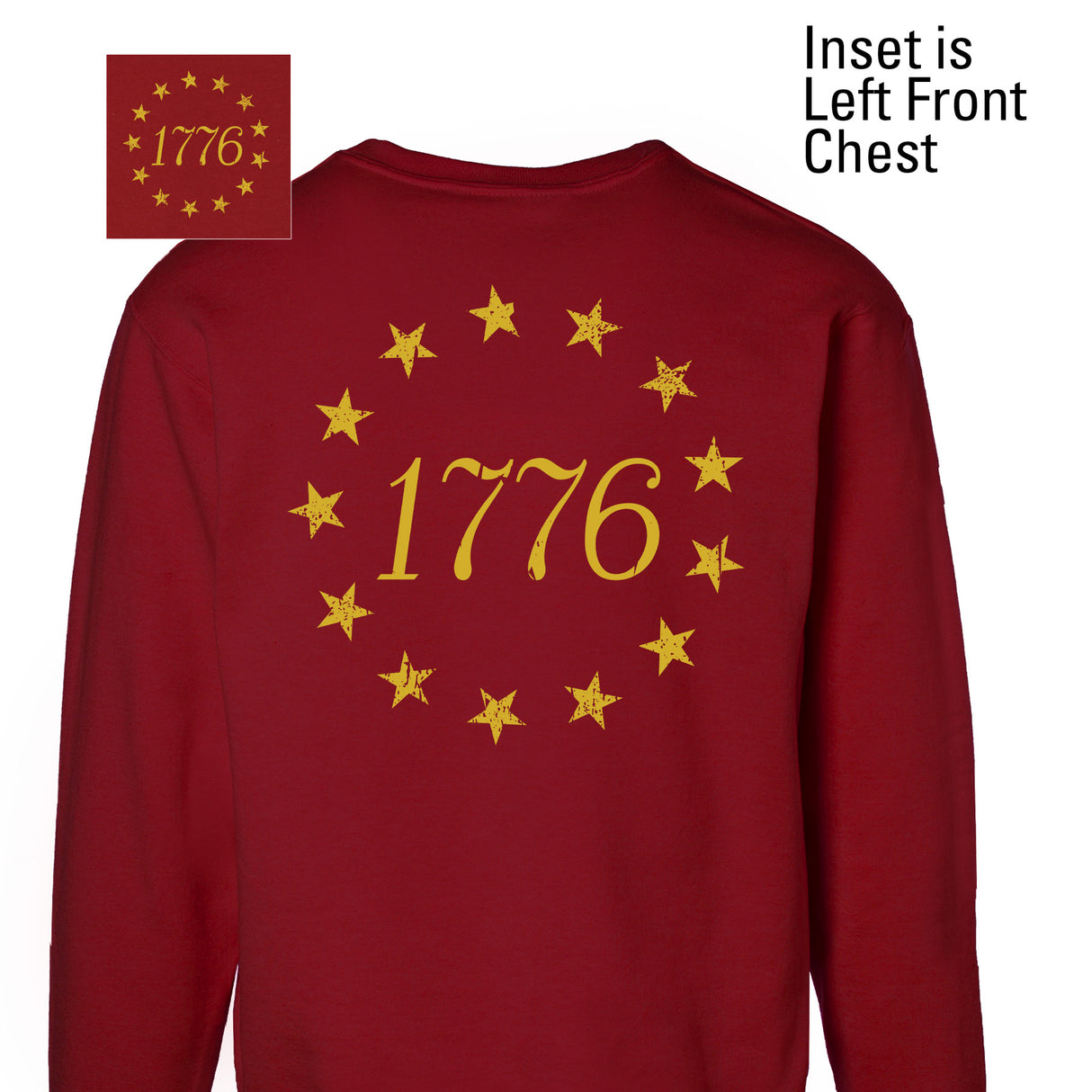 1776 Betsy Ross Flag Sweatshirt - Back Design - SGT GRIT