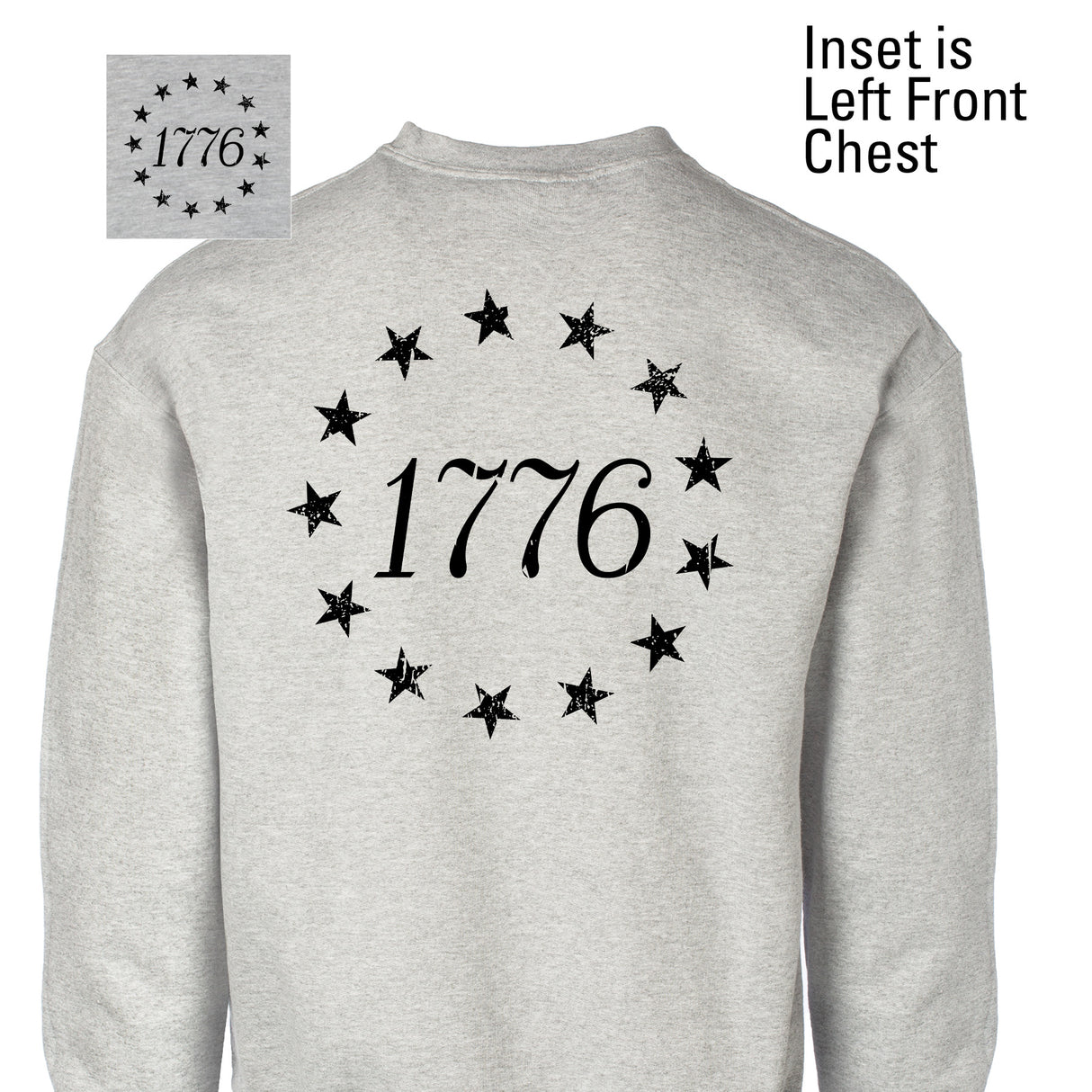 1776 Betsy Ross Flag Sweatshirt - Back Design - SGT GRIT