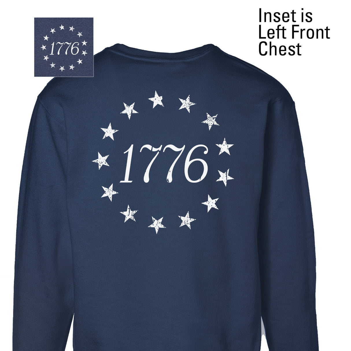 1776 Betsy Ross Flag Sweatshirt - Back Design - SGT GRIT