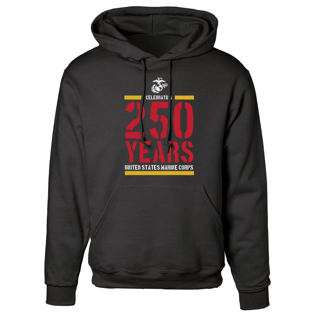 USMC Celebrating 250 Years Hoodie- Black - SGT GRIT