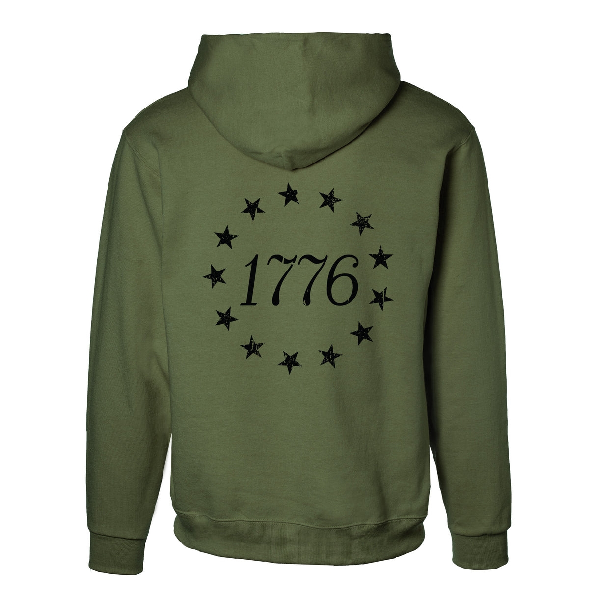 1776 Betsy Ross Flag Hoodie - Back Design - SGT GRIT