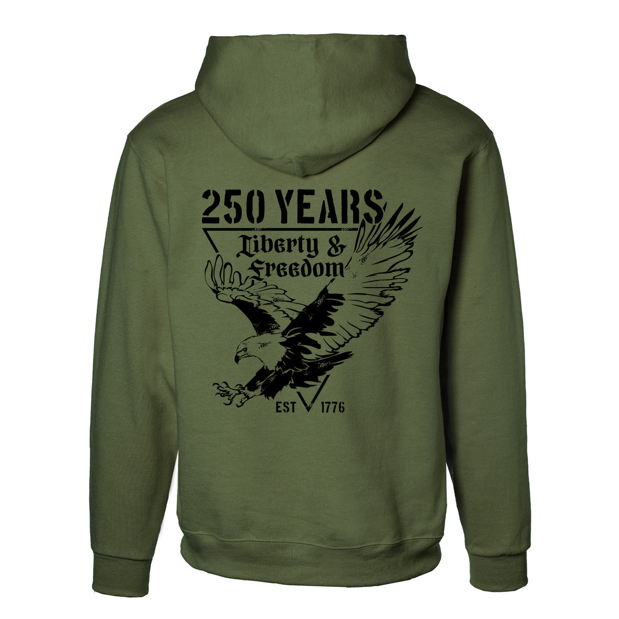 250 Years Eagle Hoodie – OD Green - SGT GRIT