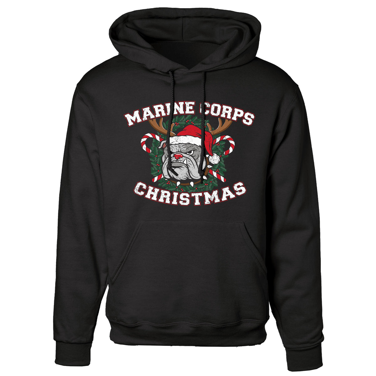 USMC Christmas Bulldog Hoodie - SGT GRIT