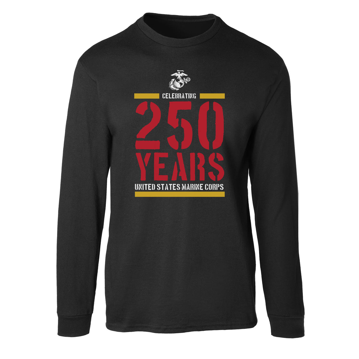 USMC Celebrating 250 Years Long Sleeve Shirt- Black - SGT GRIT