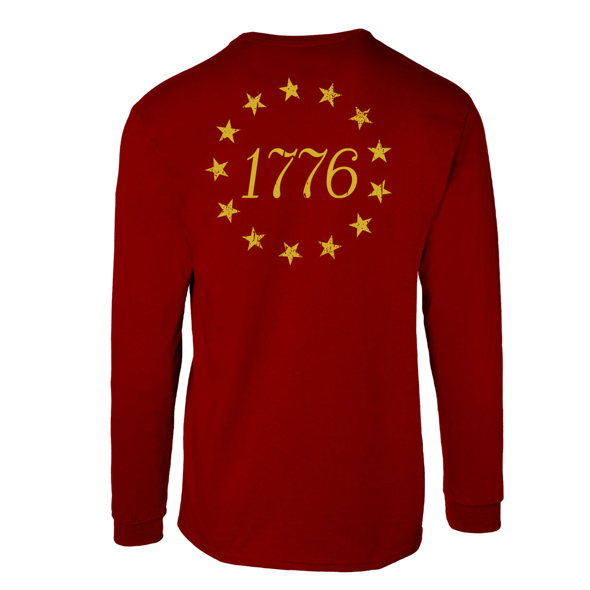 1776 Betsy Ross Flag Long Sleeve T-Shirt - Back Design - SGT GRIT