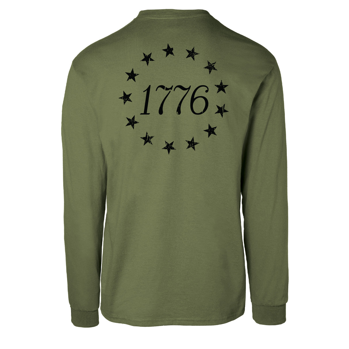1776 Betsy Ross Flag Long Sleeve T-Shirt - Back Design - SGT GRIT