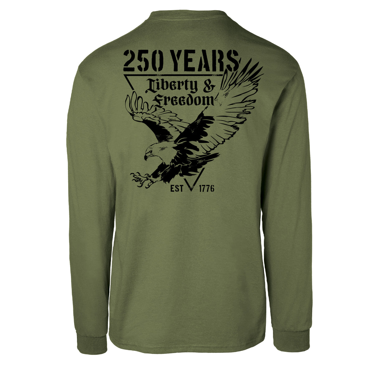 250 Years Eagle Long Sleeve T-Shirt – OD Green - SGT GRIT