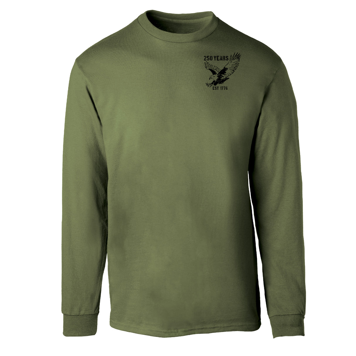 250 Years Eagle Long Sleeve T-Shirt – OD Green - SGT GRIT