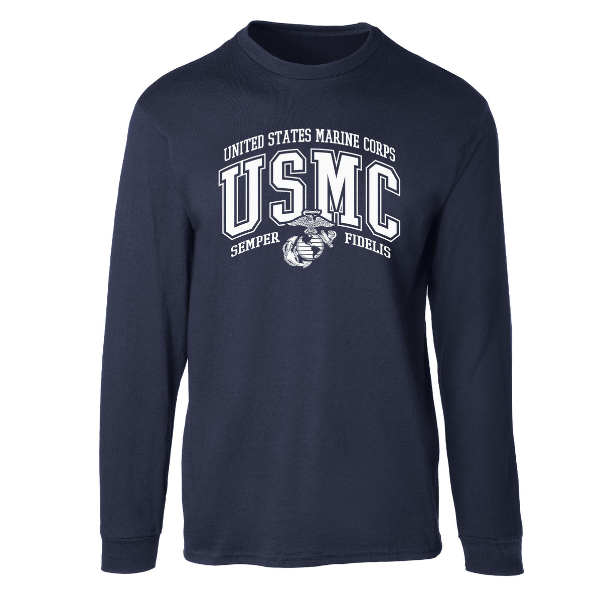 USMC Bold Collegiate Long Sleeve T-Shirt - SGT GRIT