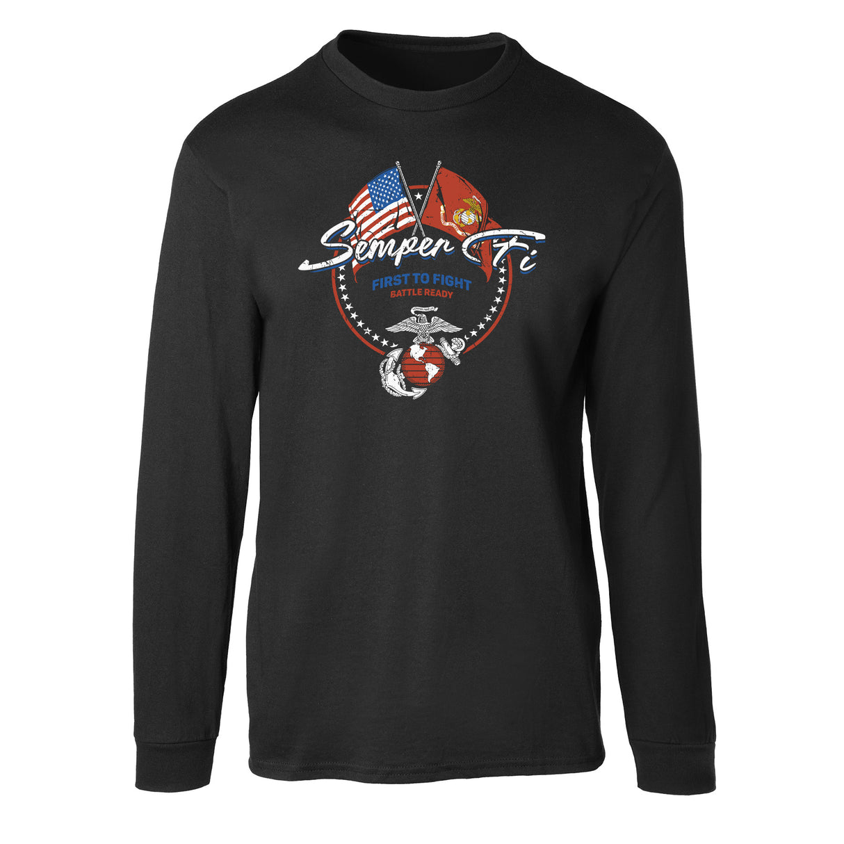 New Circle Full Back Design- Long Sleeve T-Shirt - SGT GRIT