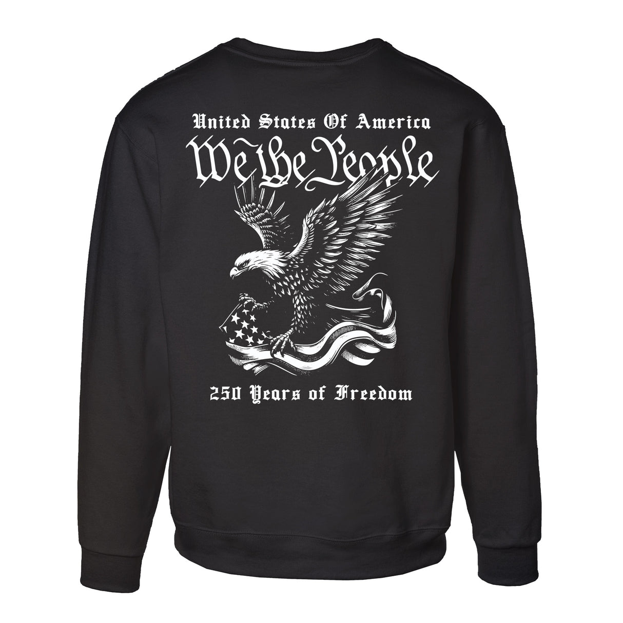We The People 250 Years Eagle Sweatshirt- Back Design - SGT GRIT
