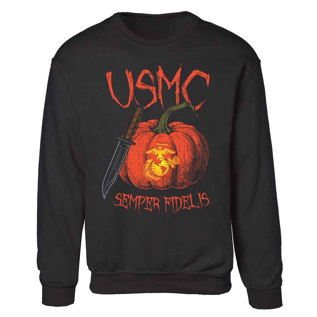 USMC Halloween Pumpkin Sweatshirt - SGT GRIT
