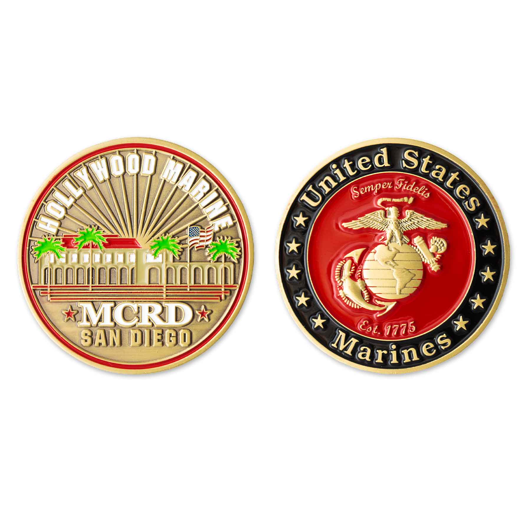 米海兵隊チャレンジ／Marine Corps Challenge Coin USMC San Diego Recruitment Depot Challenge Coin | Challenge Coin