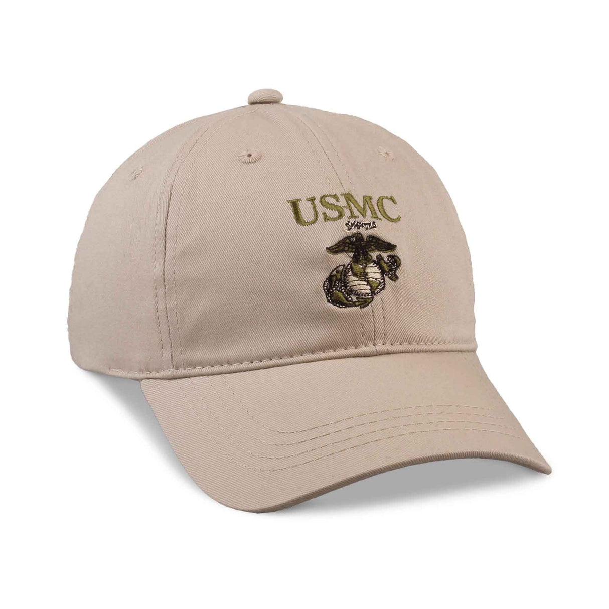 USMC Eagle, Globe, and Anchor Hat- Personalized – Khaki - SGT GRIT