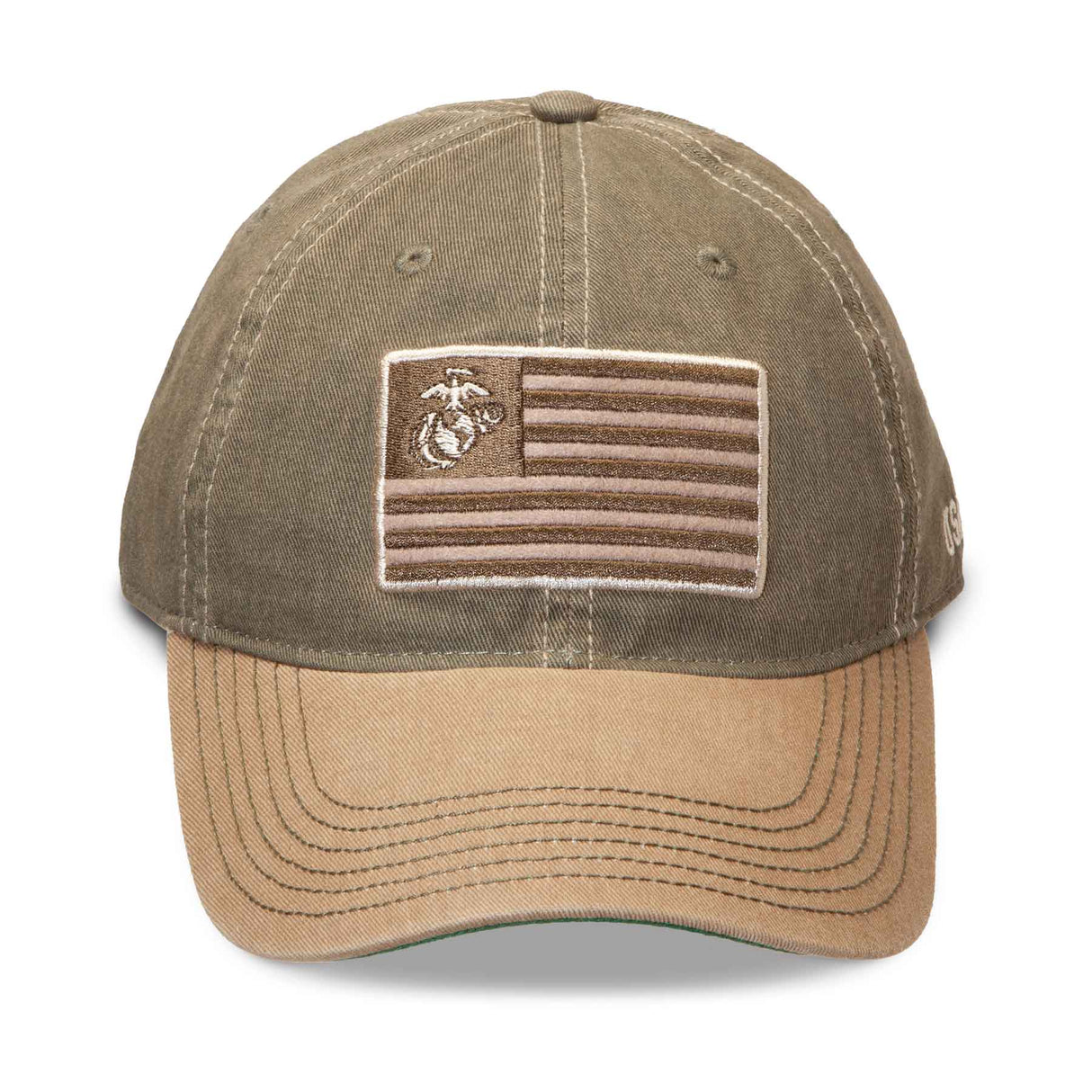 Eagle, Globe, and Anchor Flag Hat – OD green and Brown - SGT GRIT