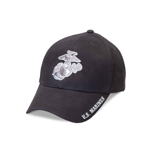 Eagle, Globe, and Anchor Hat- Black and Silver - SGT GRIT