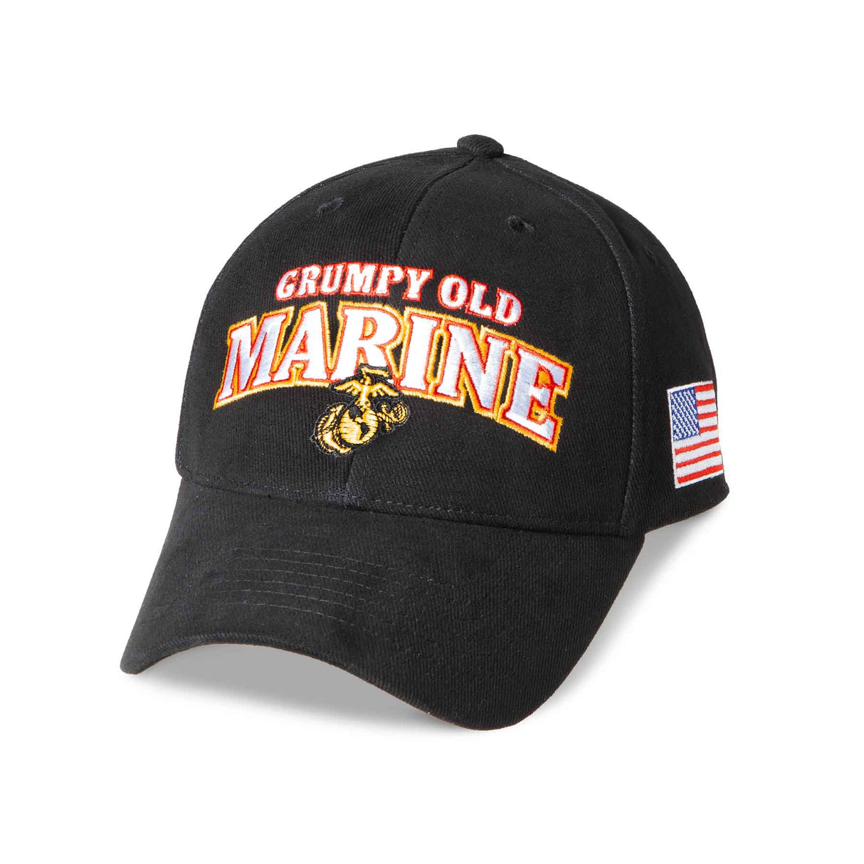 Grumpy Old Marine Choose Your Rank/Logo Hat- Black - SGT GRIT
